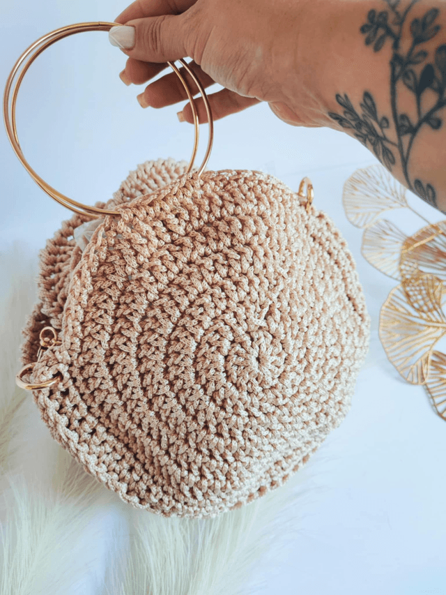 Sac à Main en Forme de Rose en Crochet Flora. Sac à bandoulière en crochet. Élégant et Unique 