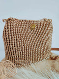 Sac Anaïs – beige doré en crochet fait main