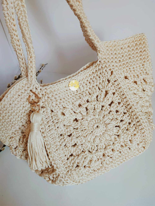Aurora Sac fourre-tout au crochet | sac au crochet | sac à main bohème | sac bohème