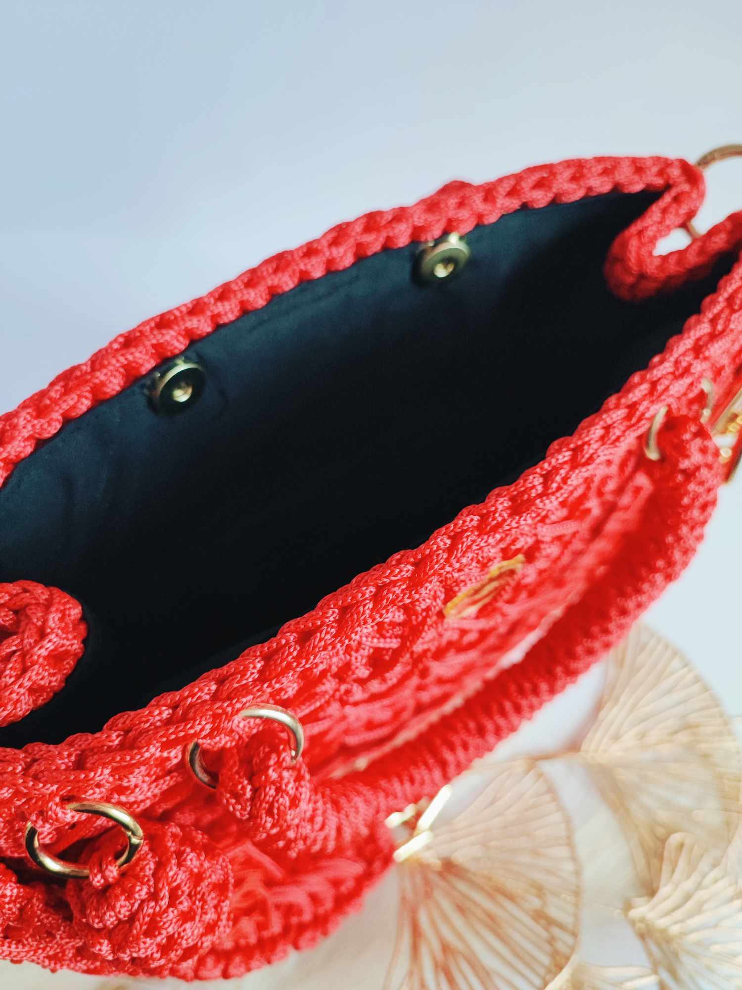 Sac à main crochet femme rouge – Elodie
