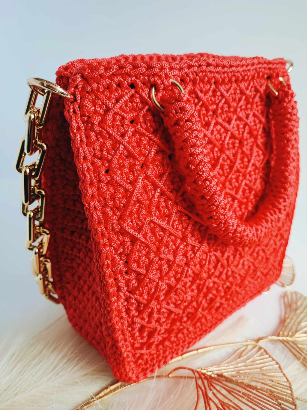 Sac à main crochet femme rouge – Elodie