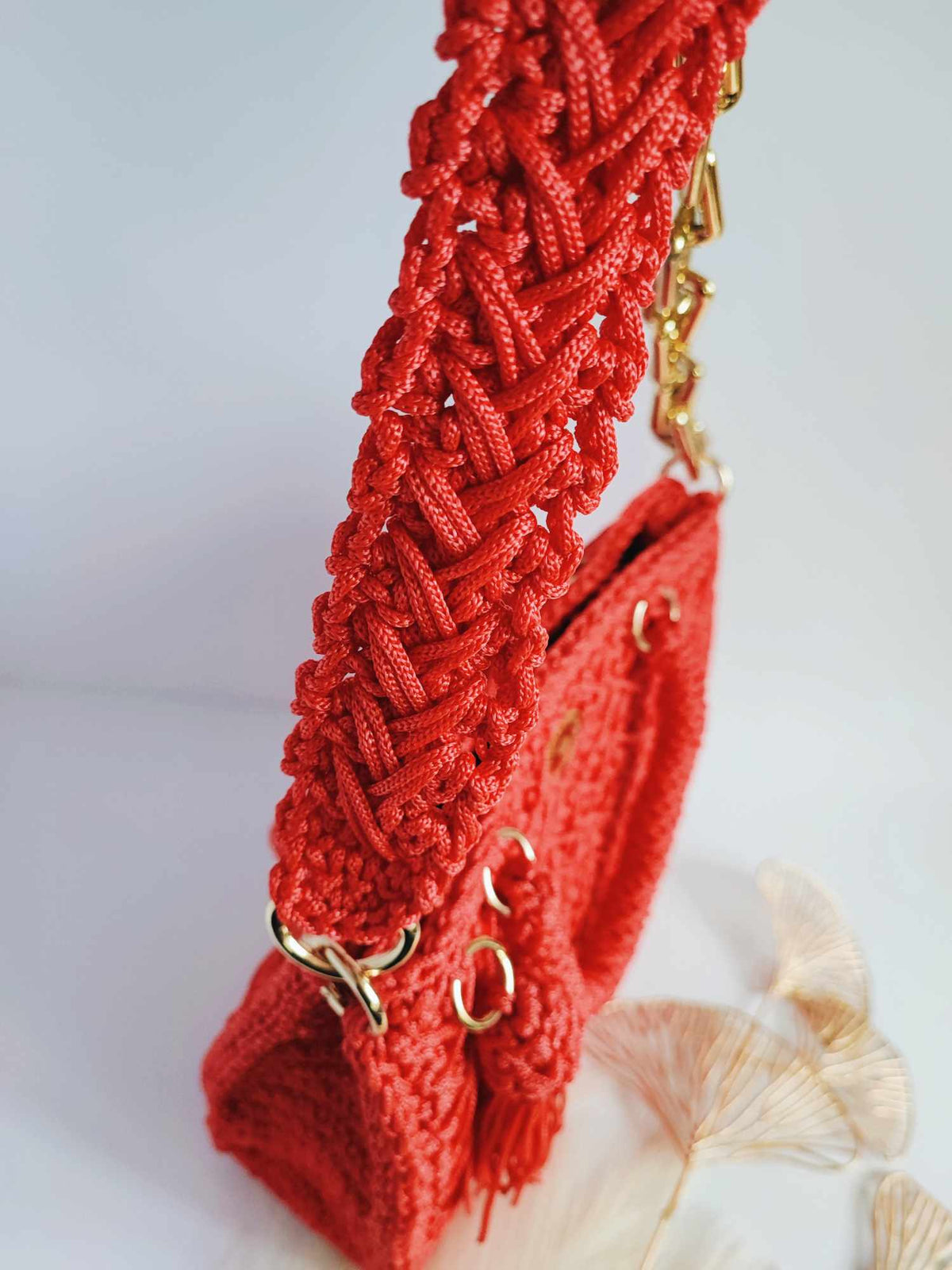 Sac à main crochet femme rouge – Elodie