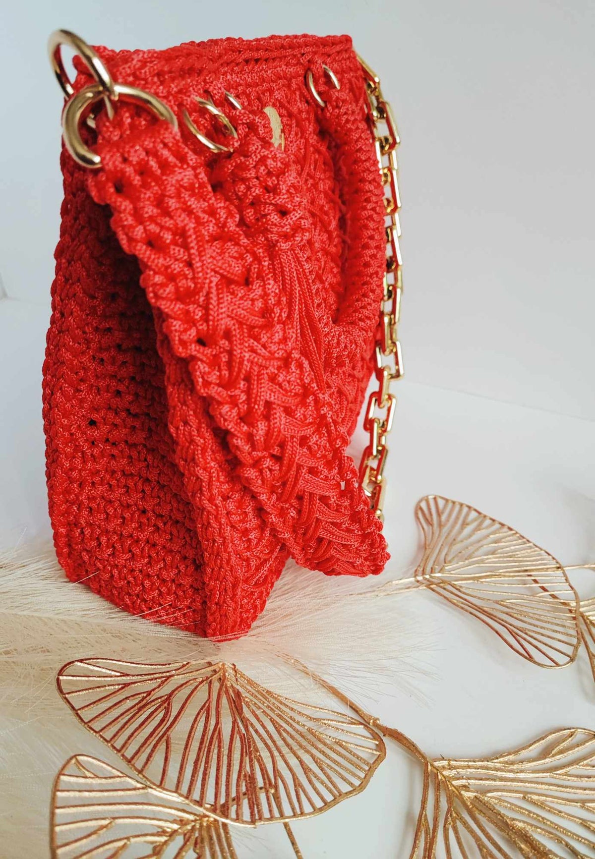Sac à main crochet femme rouge – Elodie