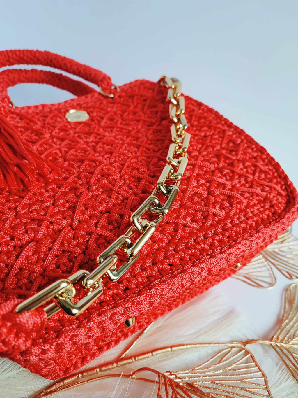 Sac à main crochet femme rouge – Elodie