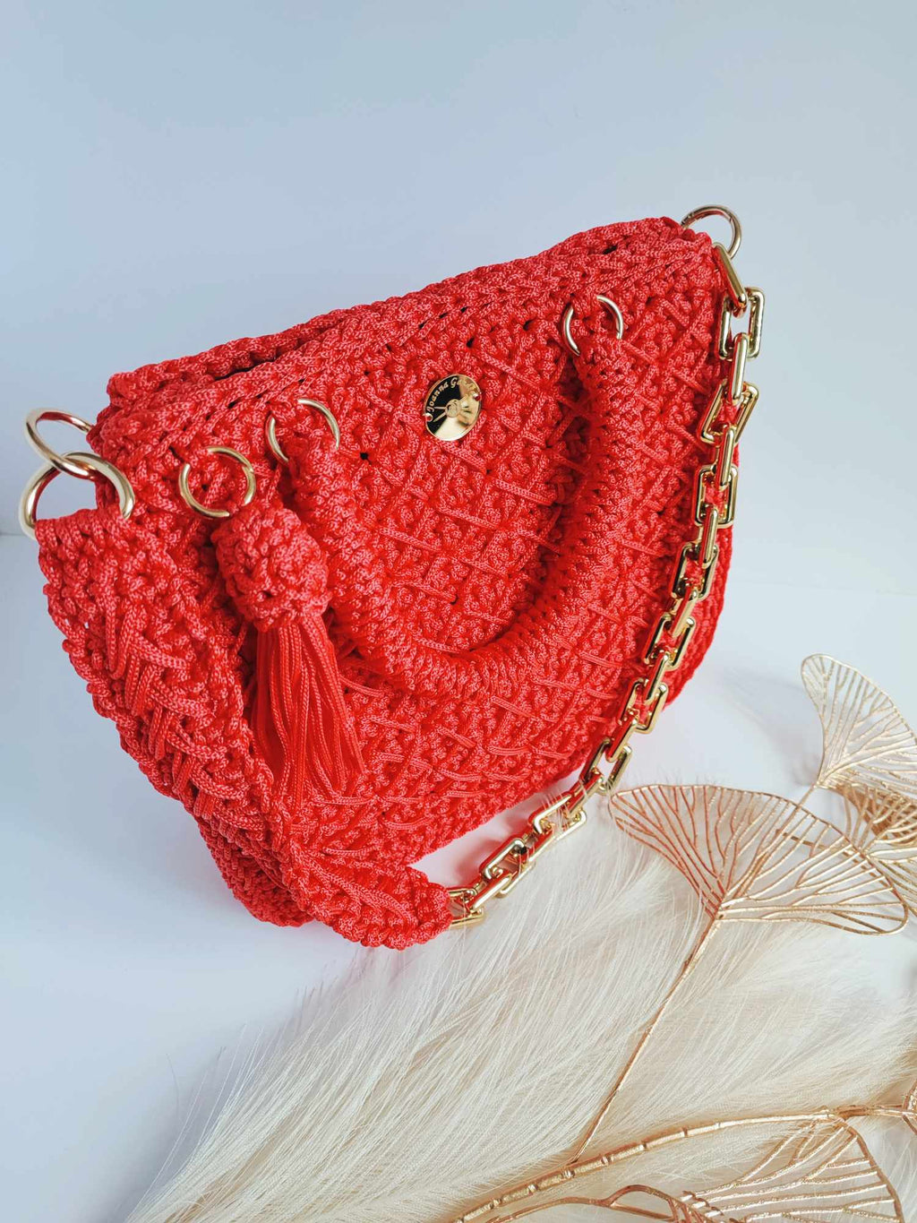 Sac à main crochet femme rouge – Elodie