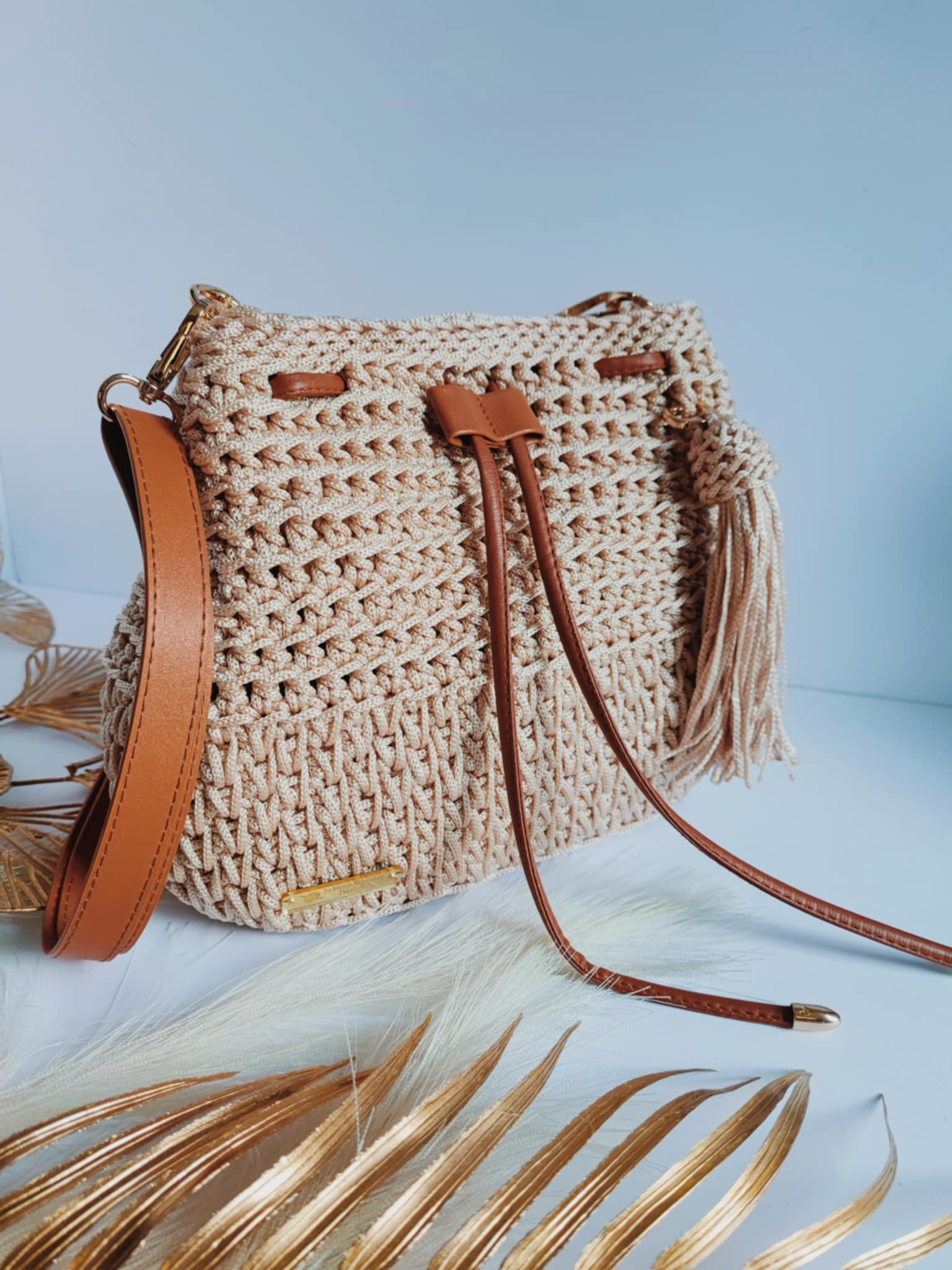 Sac Mila – Sac seau bohème en crochet fait-main