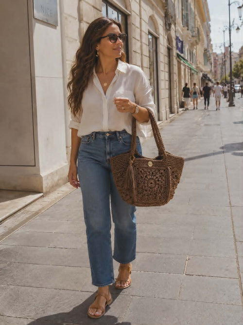 Aurora – Grand sac fourre-tout en crochet
