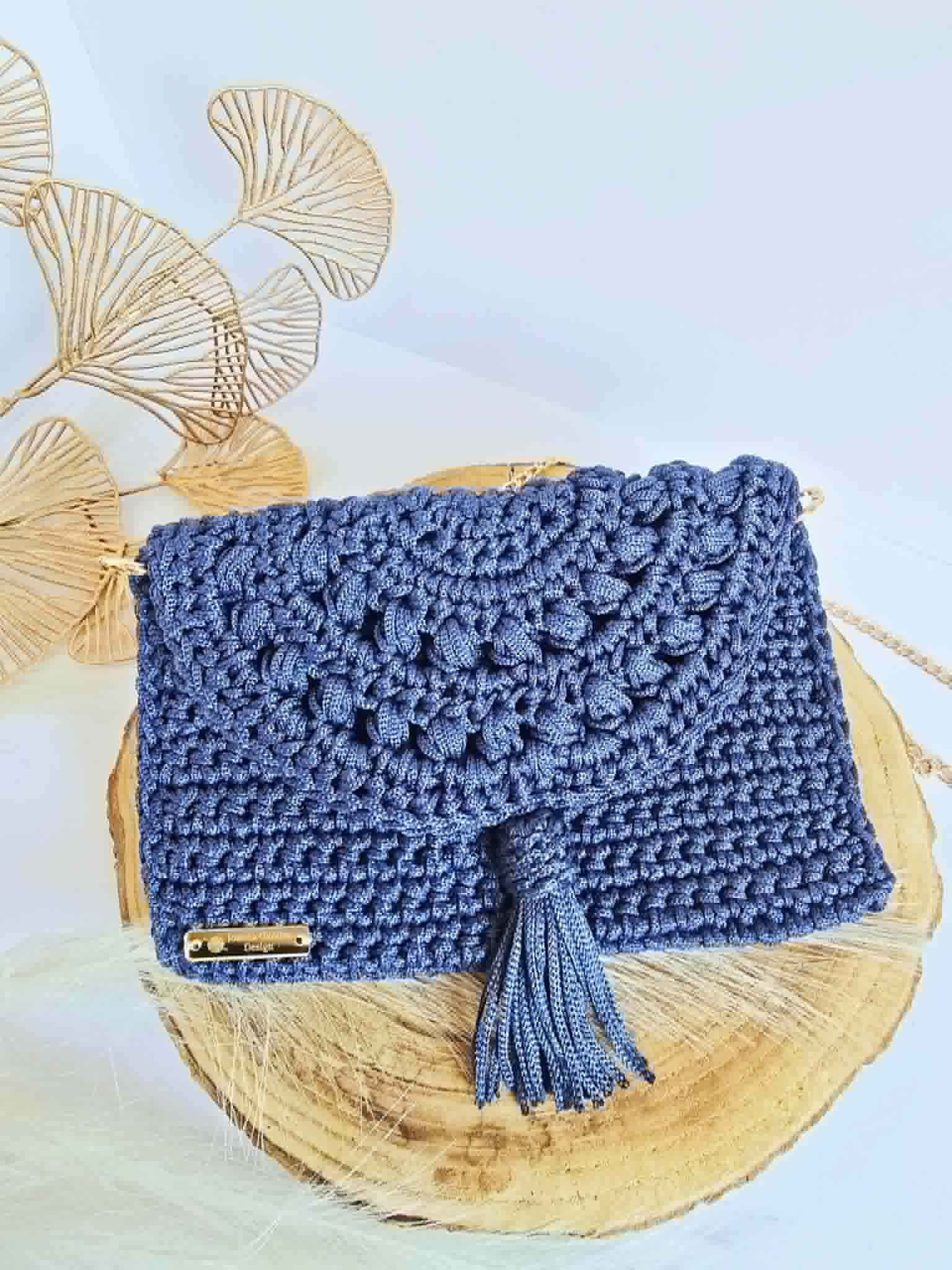 Maya – Sac crochet bohème chic à pompon
