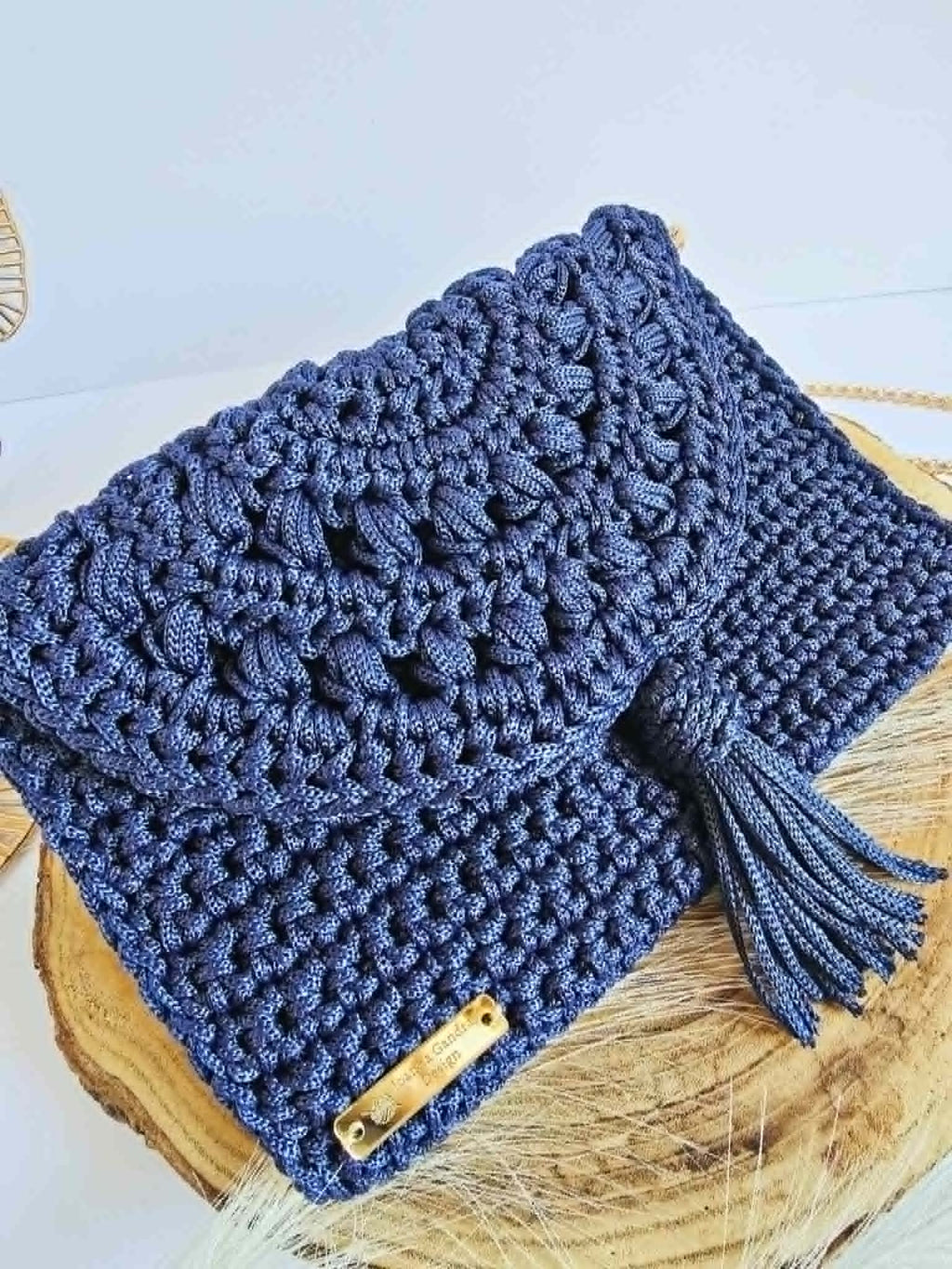 Maya – Sac crochet bohème chic à pompon