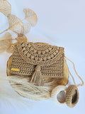 Maya – Sac crochet bohème chic à pompon