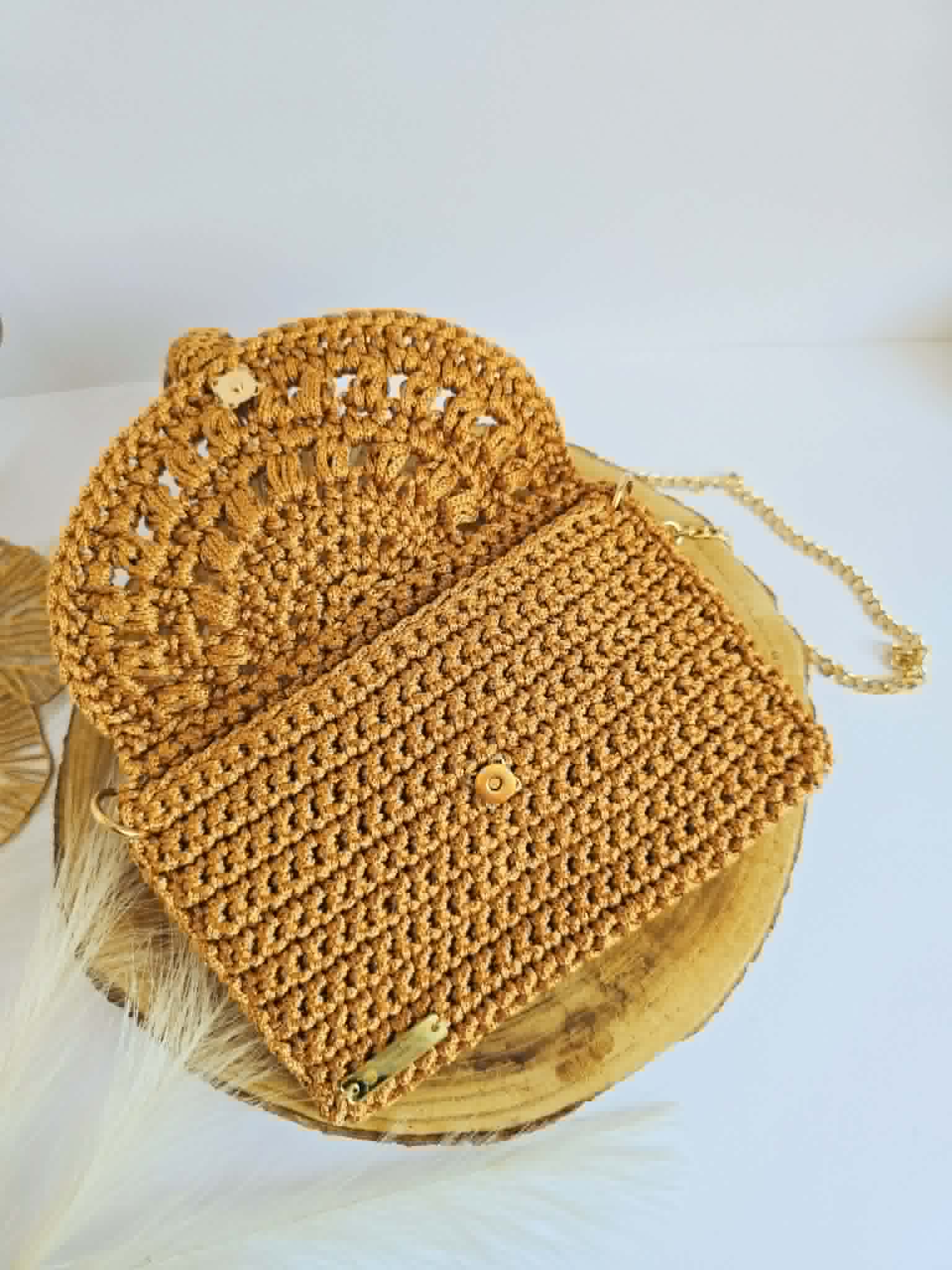 Maya – Sac crochet bohème chic à pompon