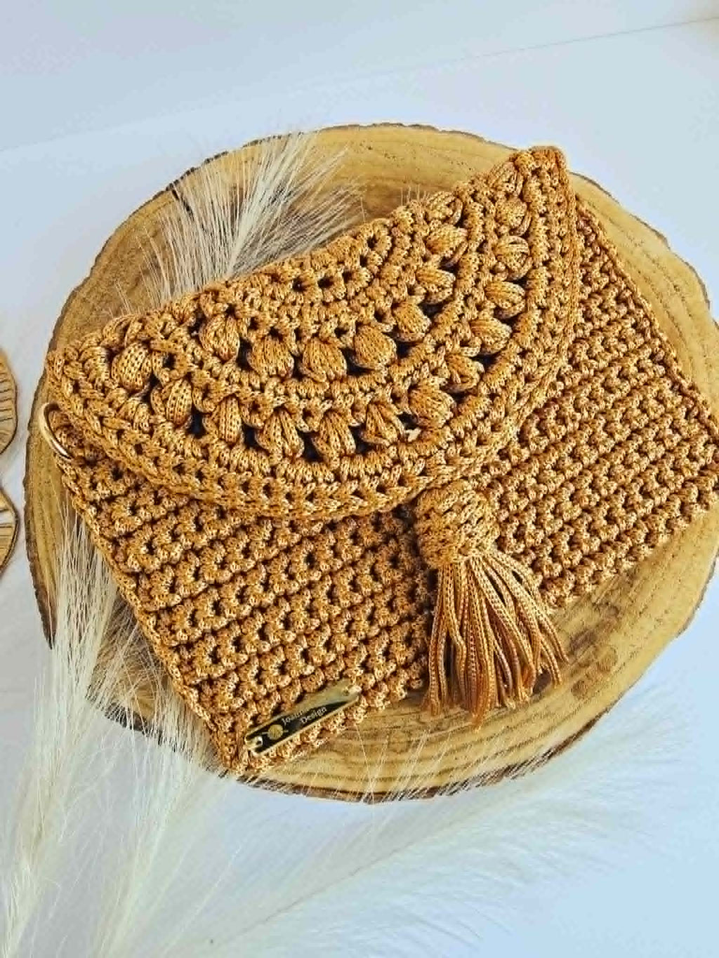 Maya – Sac crochet bohème chic à pompon