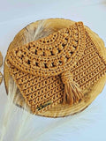 Maya – Sac crochet bohème chic à pompon