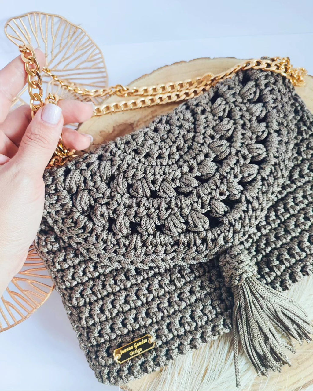 Maya – Sac crochet bohème chic à pompon