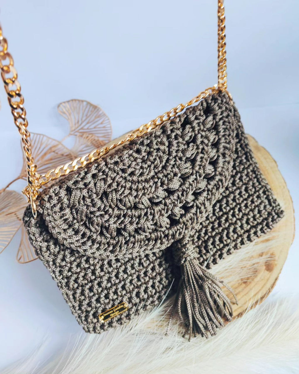 Maya – Sac crochet bohème chic à pompon