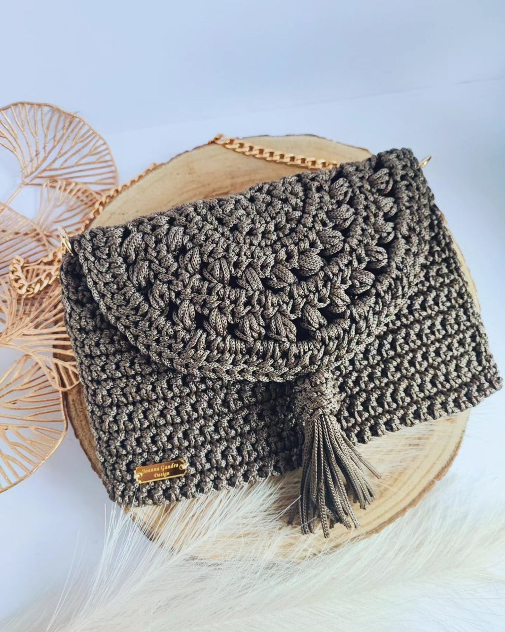 Maya – Sac crochet bohème chic à pompon