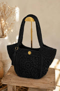 Sac Aurora – Cabas / Grand sac fourre-tout en crochet noir