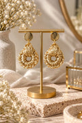 Boucles d’oreilles Sophie – Crochet doré fait main