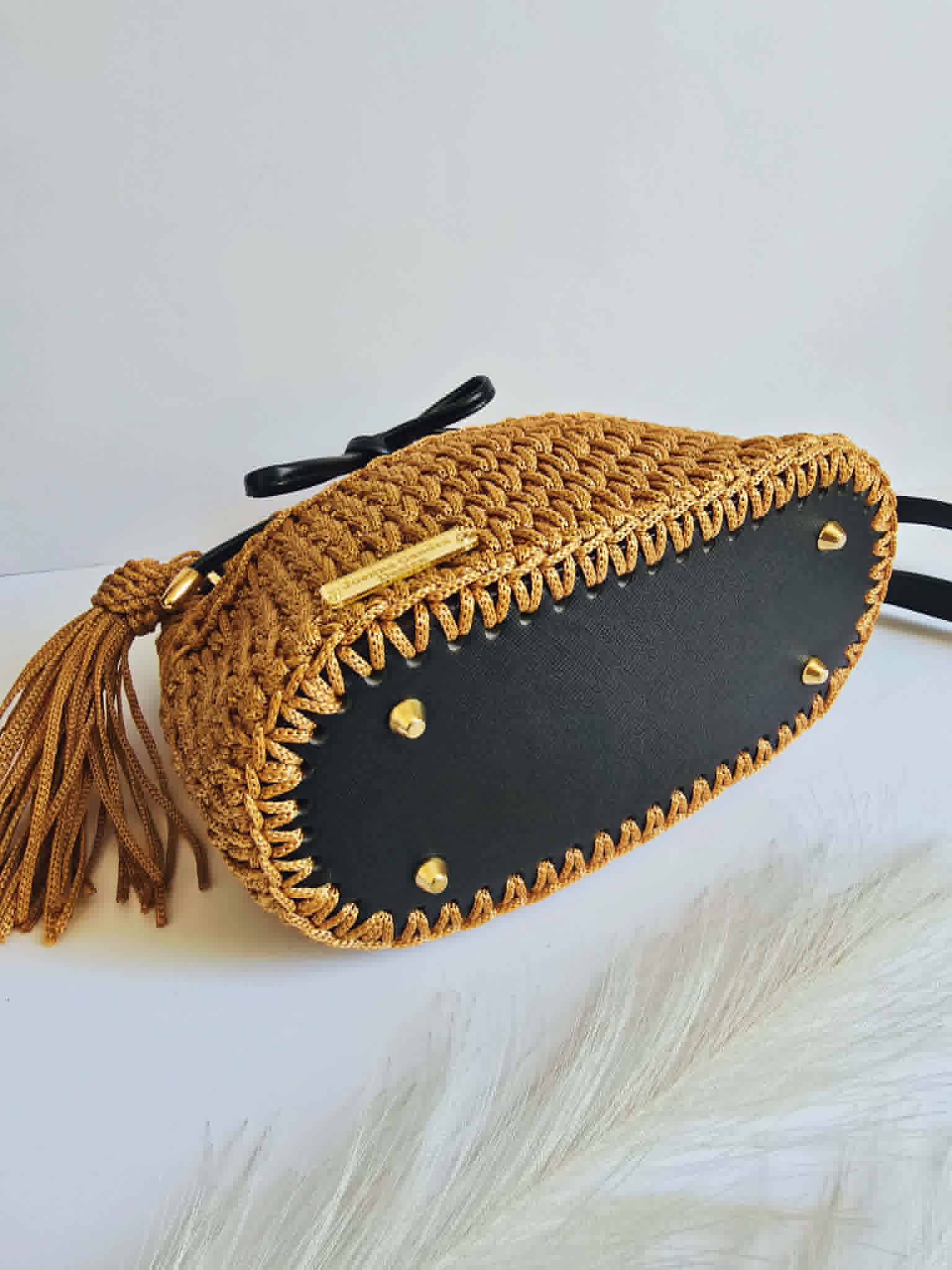 Sac Mila – Sac seau bohème en crochet fait-main