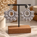Boucles d’oreilles en crochet Zara – Argenté, fait main